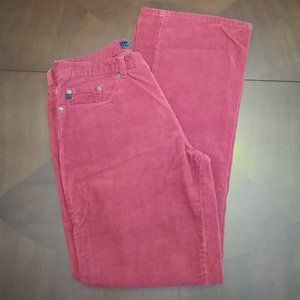 Red Corduroy, 5 pocket, Flare Jeans, Vintage, (early 2000) Weathervane, Size 7j
